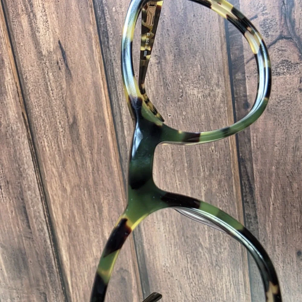 DKNY‎ DK5000 281 Green Tortoise Round Eyeglasses Frames 51-18-135